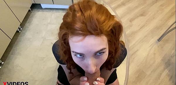  Fucked Big Ass of Red haired Girlfriend and Creampied her